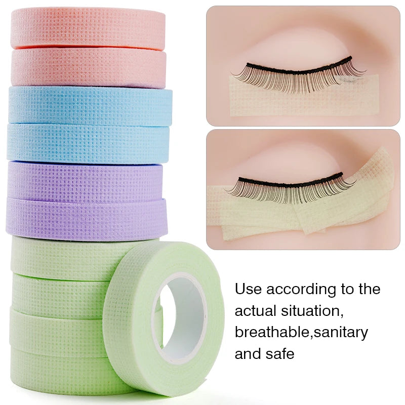 5PCS Eyelashes Extension Tape Micropore Non-Woven Lash Tape Breathable Easy To Tear Medical Tape Makeup Tools Lashistas Supplies