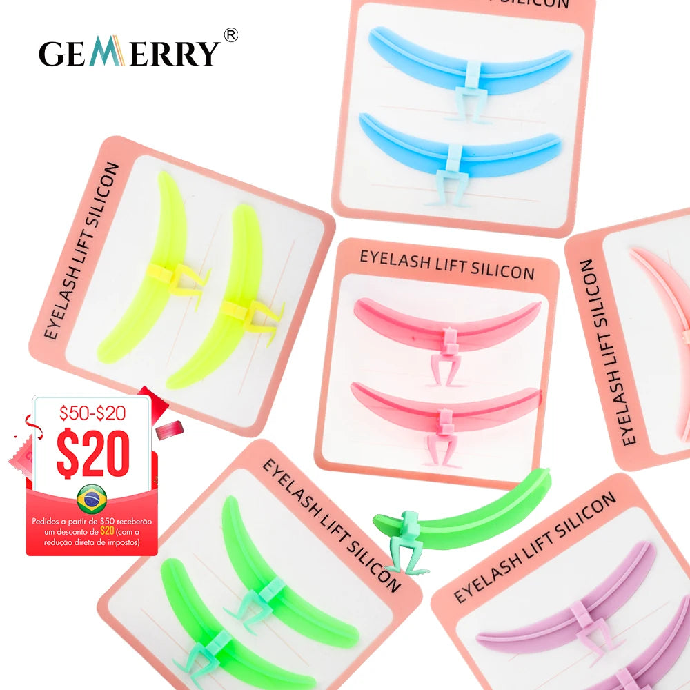 Gemerry Eyelash Extension Supplies Separator Reusable Silicone Pads Eyelash Grafting For Beginners Professional Makeup Tools