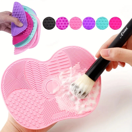 Apple Shaped Makeup Brush Cleaning Pad Silicone Multi-Specification Makeup Brush Foundation Brush Beauty Tool Suction Cup Clean