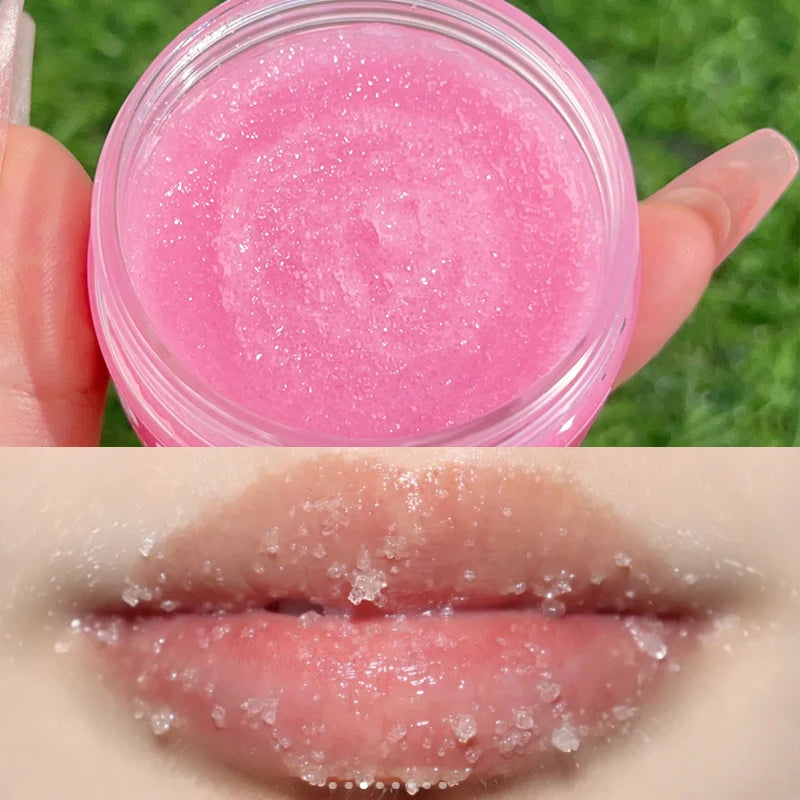 Hydrating Fruit Flavor Lip Scrub Reduce Lips Fine Lines Moisturizing Nourishing Exfoliating Dead Skin Lip Balm Lip Mask Makeup