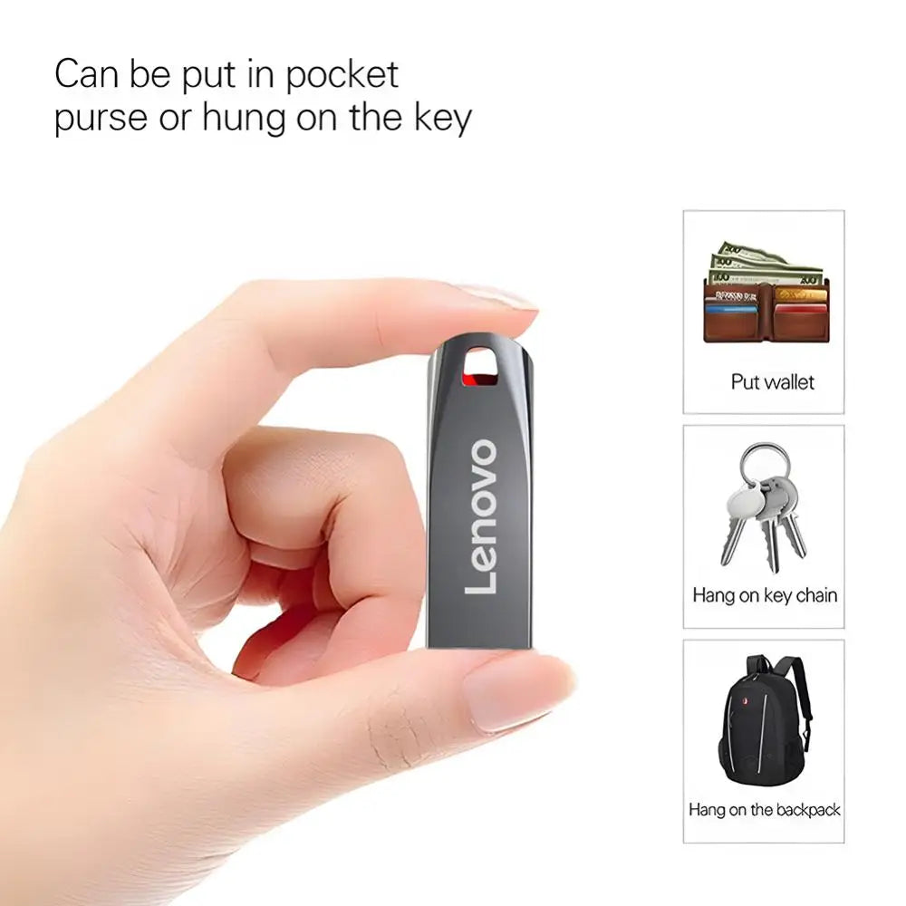 Original Lenovo Metal USB Flash Drive 2TB USB U Disk Flash Drives High Speed Pendrive 1TB Portable USB Memory Drive Accessory