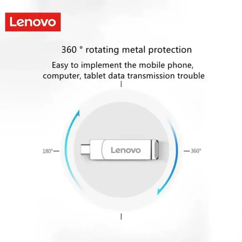 Lenovo Metal 2TB USB Disk Flash Drive USB3.0 High Speed File Transfer 16TB 8TB Ultra-large Capacity Waterproof Memoria USB Stick