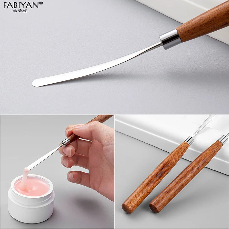 Spatula Stick Stainless Steel Nail Art Stirring Rod Cream Foundation  Mixing Tool Makeup Accessories