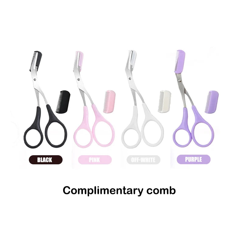 Eyebrow Trimmer Scissor Beauty Products for Women Eyebrow Scissors with Comb Stainless Steel Eyebrow Razors  Makeup Tools