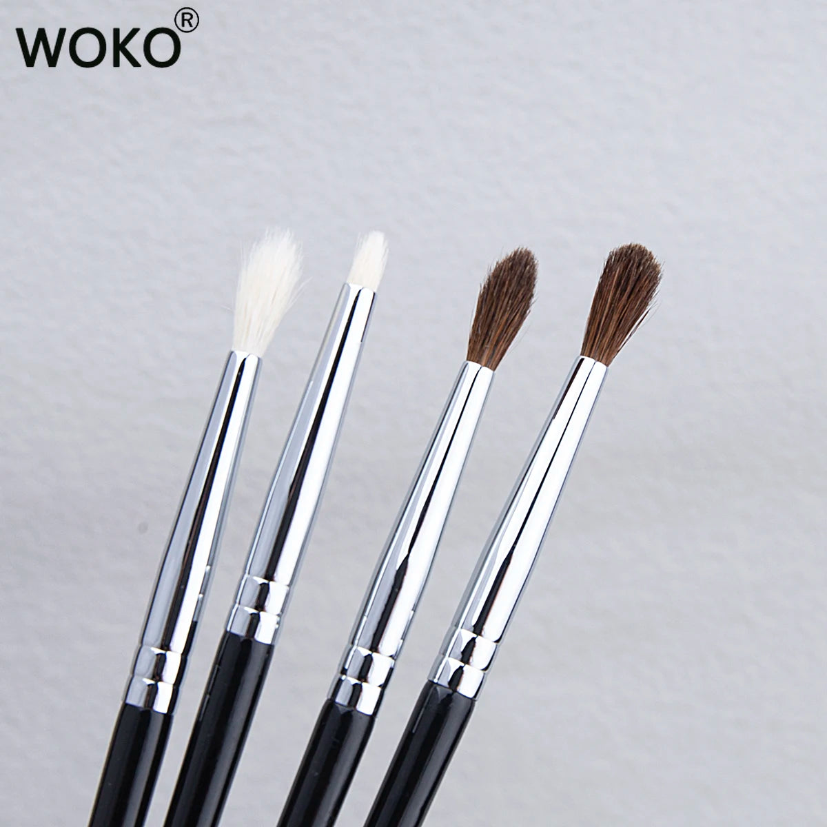 Small Crease Brush Fluffy Goat Hair / Horse Hair Precise Tapered Crease Makeup Tool Mini Pointed Eyeshadow Blending Makeup Brush