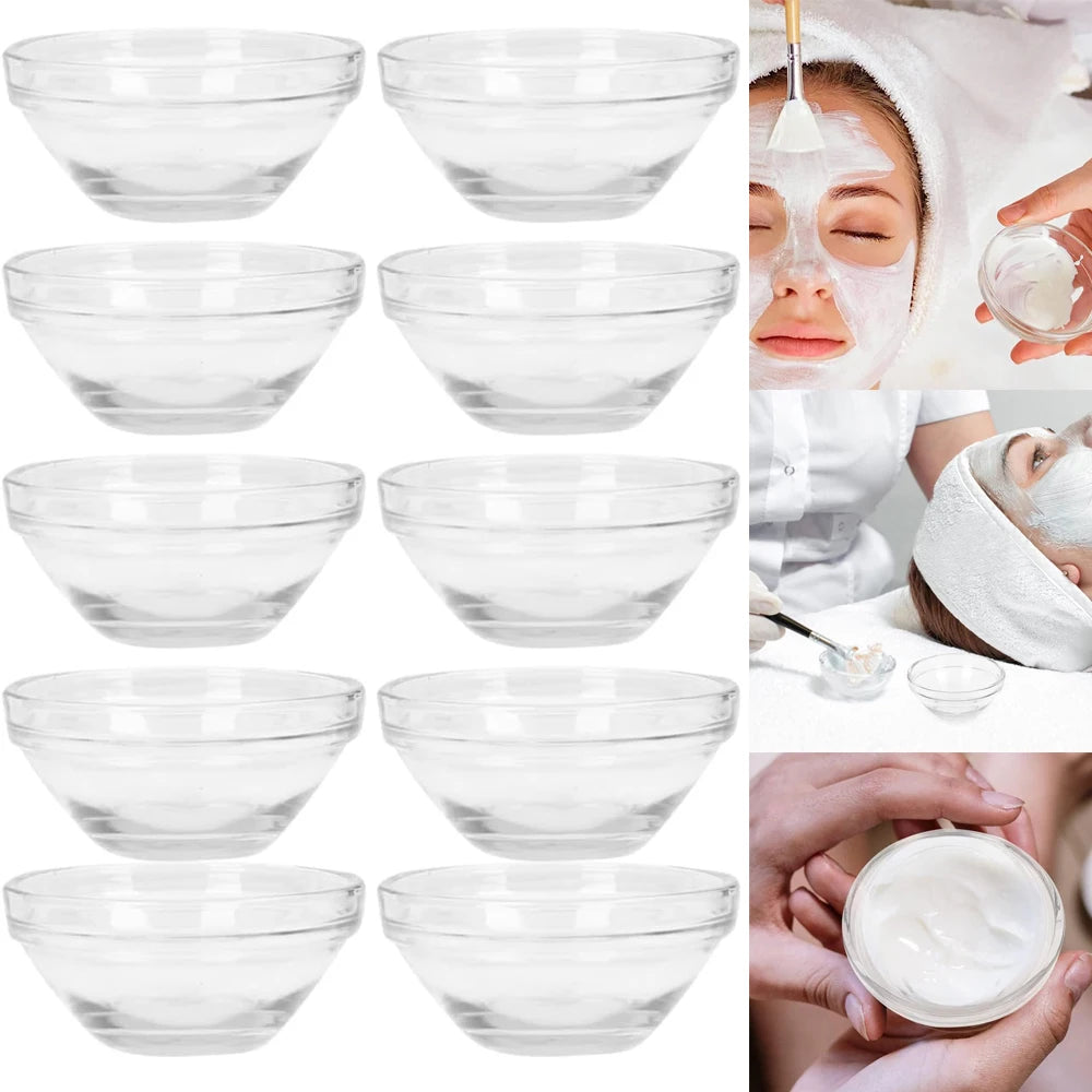 1/3/5pcs Acrylic Face Beauty Mixing Bowl DIY Stirring Bowls Transparent Cosmetic Beauty Tool Home Salon Spa Face Skin Applicator