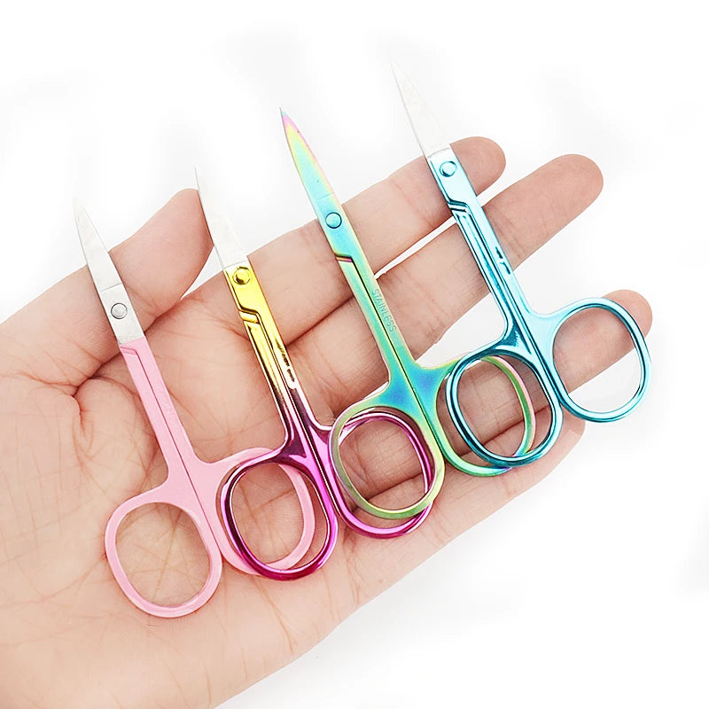 1 Pc Eyebrow Scissor Makeup Eyelash Trimmer Facial Hair Remover Manicure Nail Cuticle Scissors Beauty Tools